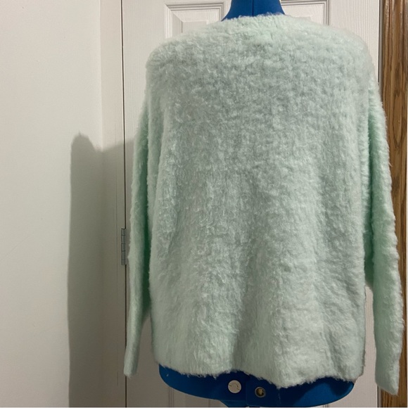 Maeve by Anthropologie women plush fuzzy green sweater. Size X1. Used. - Picture 4 of 7